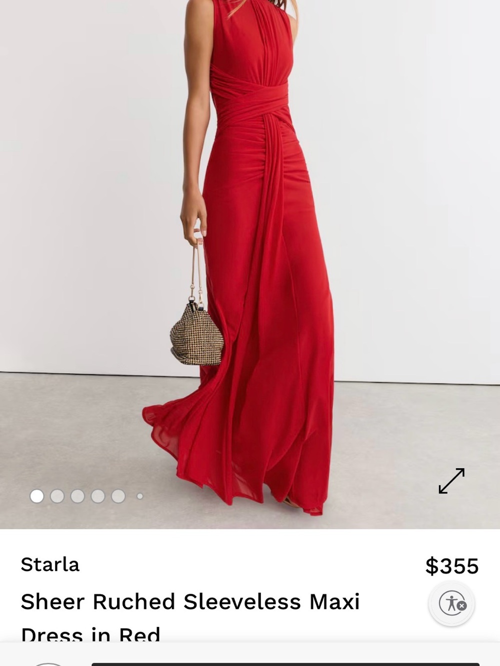 Reiss Mauve Sleeveless Draped Maxi Dress - Picture 7 of 7